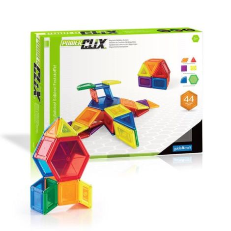 PowerClix Solids, set magnetic, 44 piese, Guidecraft - imagine 9